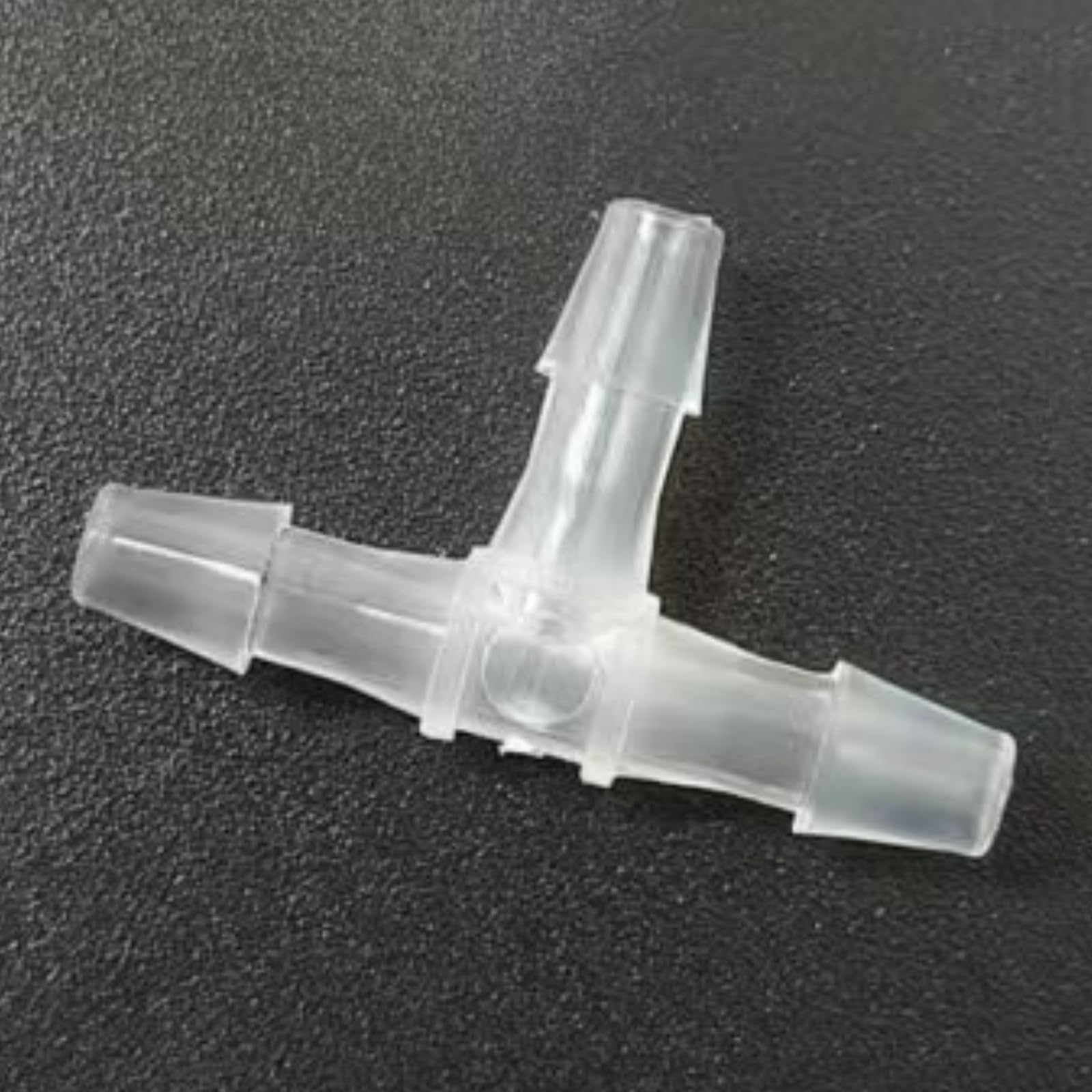 Równa 3-kierunkowa złączka trójnikowa do węża w kształcie litery T - opakowanie 25 - Trwały plastikowy adapter wielokrotnego użytku z PP(3.2mm 1/8inch Cir)