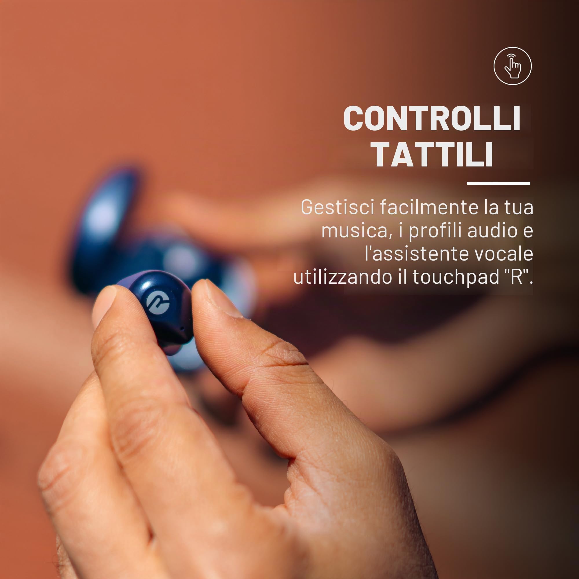 Raycon Bluetooth Wireless Auricolari con Microfono Integrato 54 Ore di Batteria IPX 7 Custodia Impermeabile e di Ricarica con Conversazione, Testo e Riproduzione Bluetooth 5.2 Sport Portatile (Blu)
