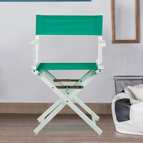 Miniatura 285 de Silla de Director de 18" Marco Blanco Lona Rosa