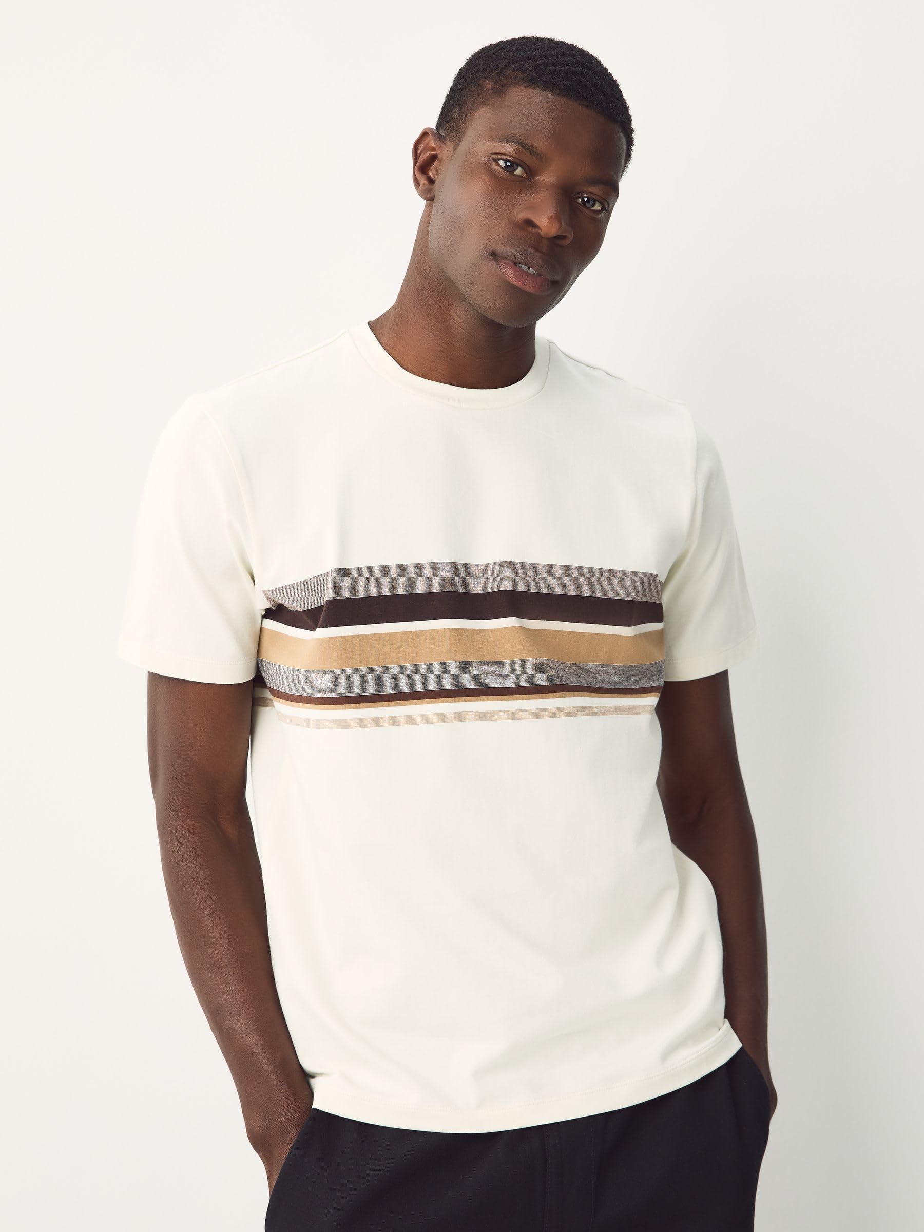 NEXT Hombres Pack de 3 Camisetas de Corte estándar con Bloques de Color