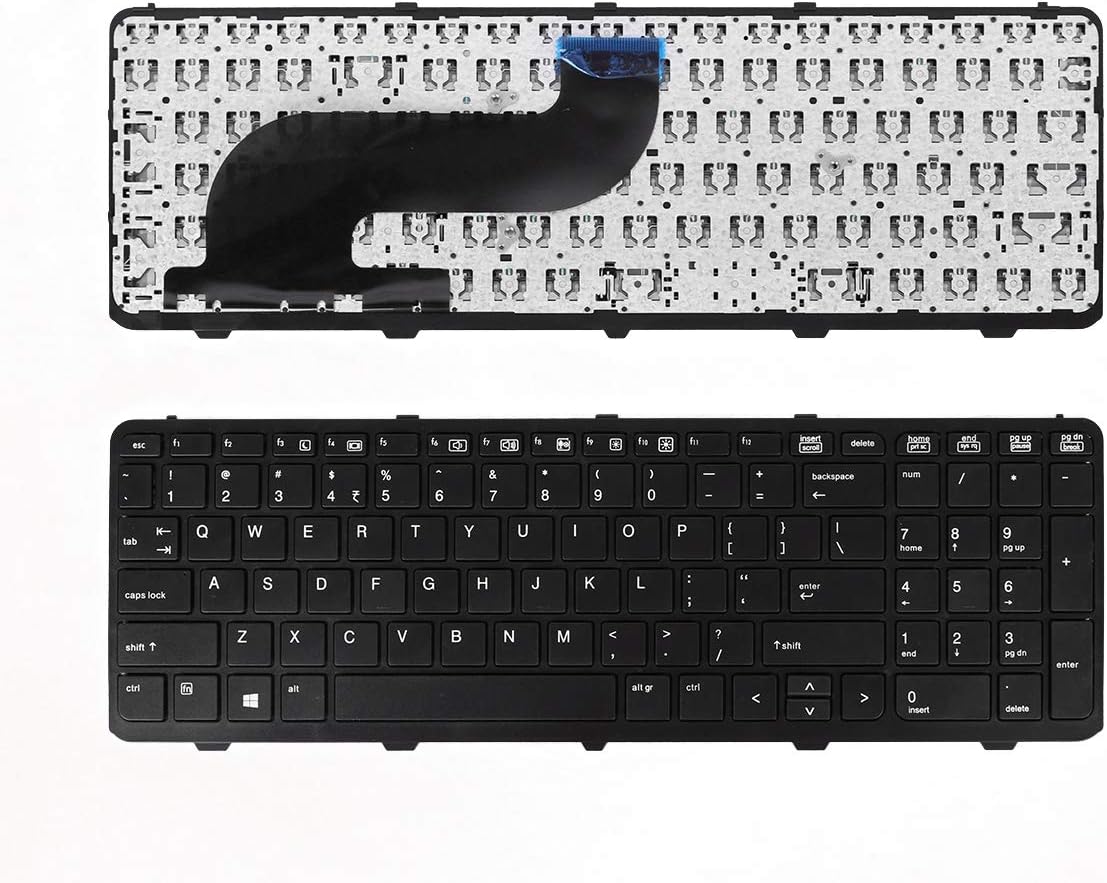 Laptop Replacement Keyboard for HP ProBook 650 G1 655 G1 650G1 655G1 US with Frame Laptop Keyboard Black 738697-001