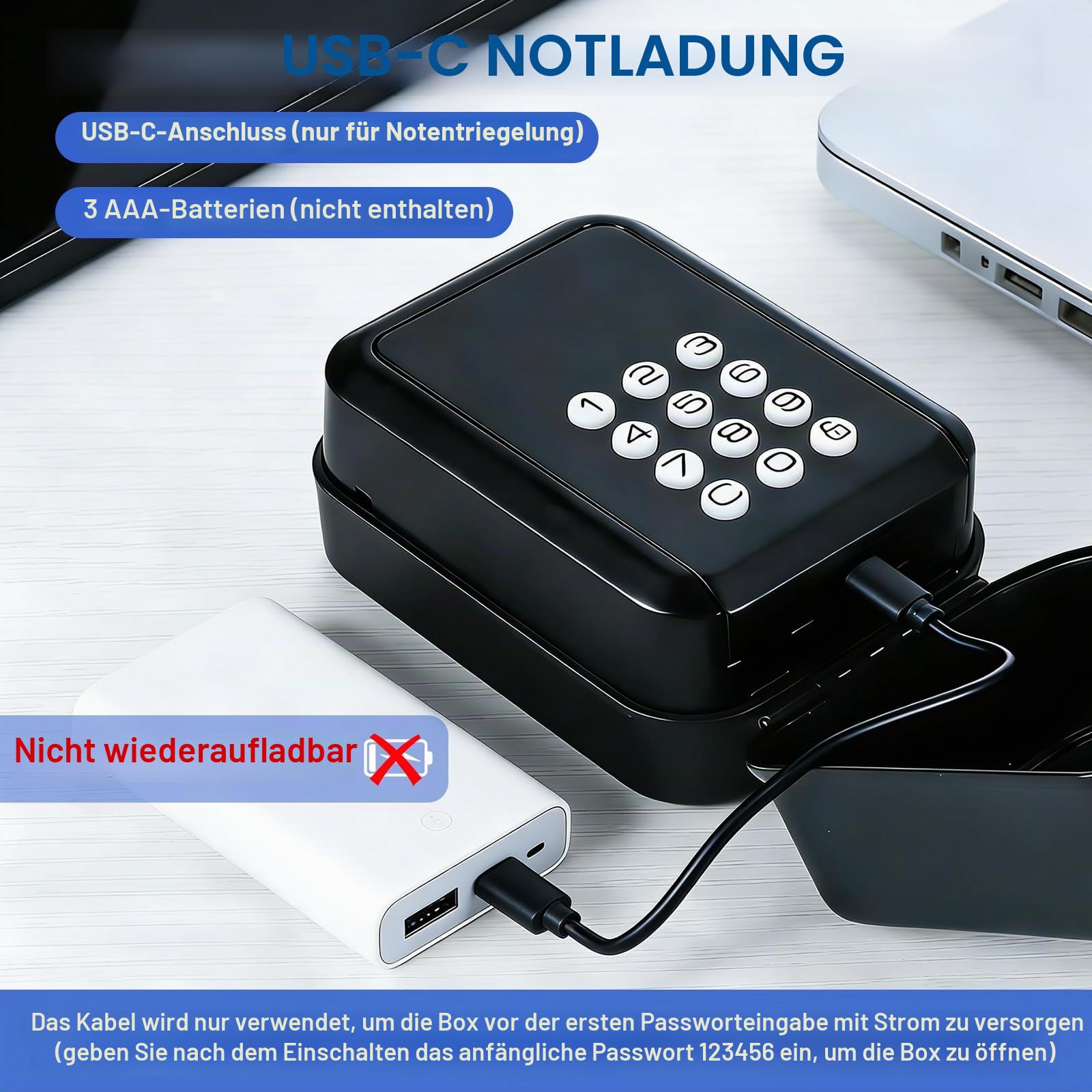 Smart Schlüsselbox Wetterfest Unterstützt TTLock APP und PIN-Code | Bluetooth Lock Box,Schlüsseltresor mit Zahlencode Schlüsselbox Schlüsselsafe Digital Schlüsselkasten für Haus Garage Wohnung