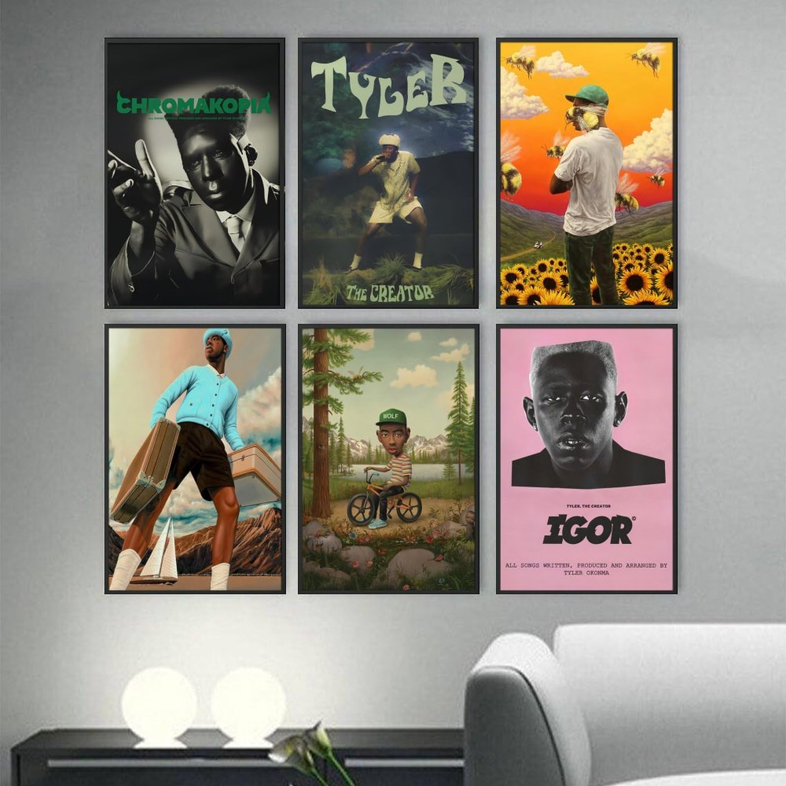 3 stuks Tyler Poster The Creator Rapper muziekalbum poster muurkunst 3 stuks Tyler Poster The Creator Rapper muziekalbum poster muurkunst
