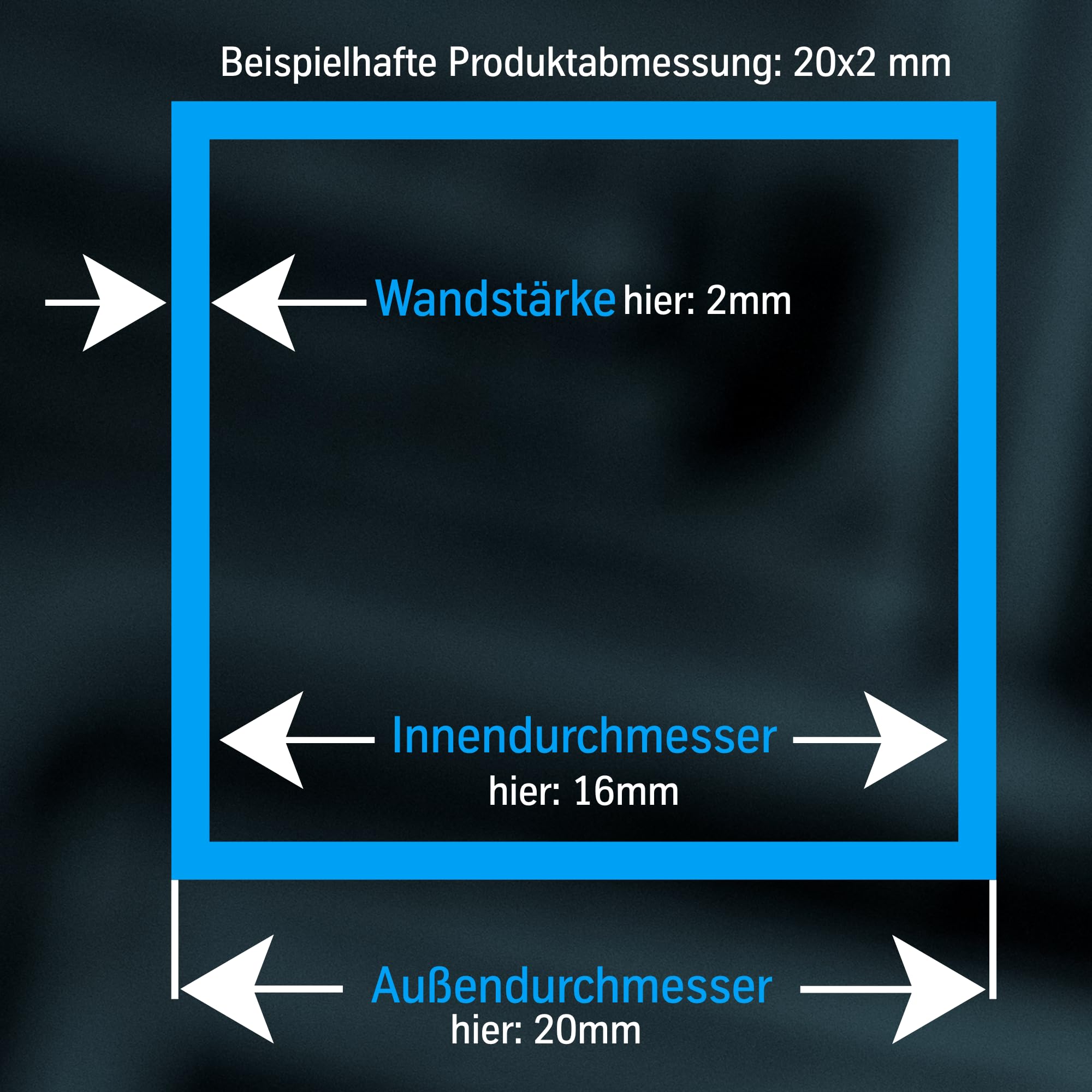 thyssenkrupp Vierkantrohr Edelstahl 25 x 25 x 2 mm in 2000 mm Länge | Quadratrohr Hohlprofil V2A Profilrohr | 1.4301 AISI 304