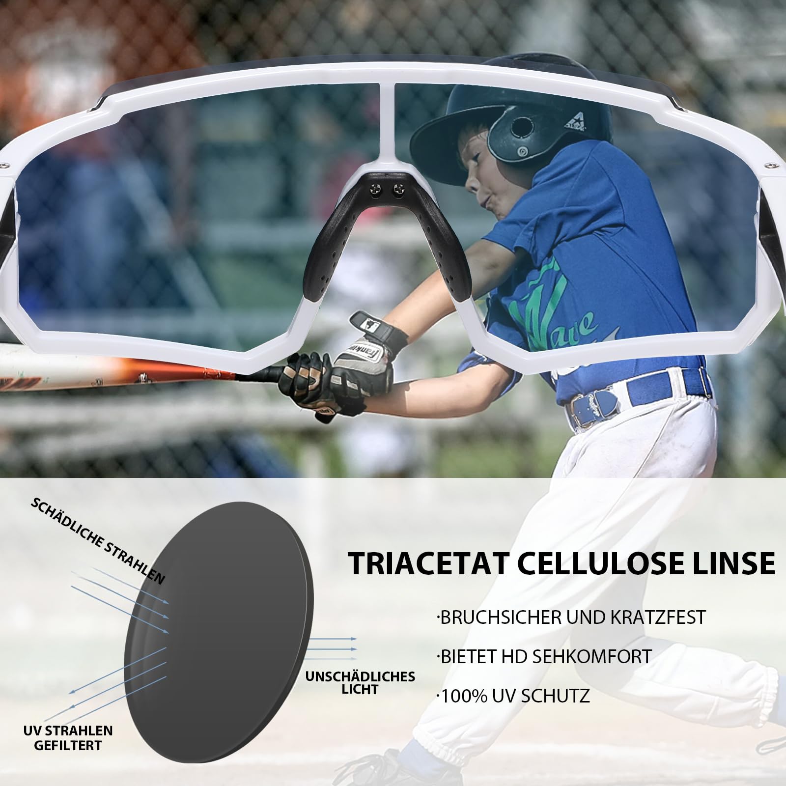 DUCO Polarizado juventud deporte ciclismo sombra ligero marco UV400 niño niños niñas béisbol gafas de sol 8-16 años DK310