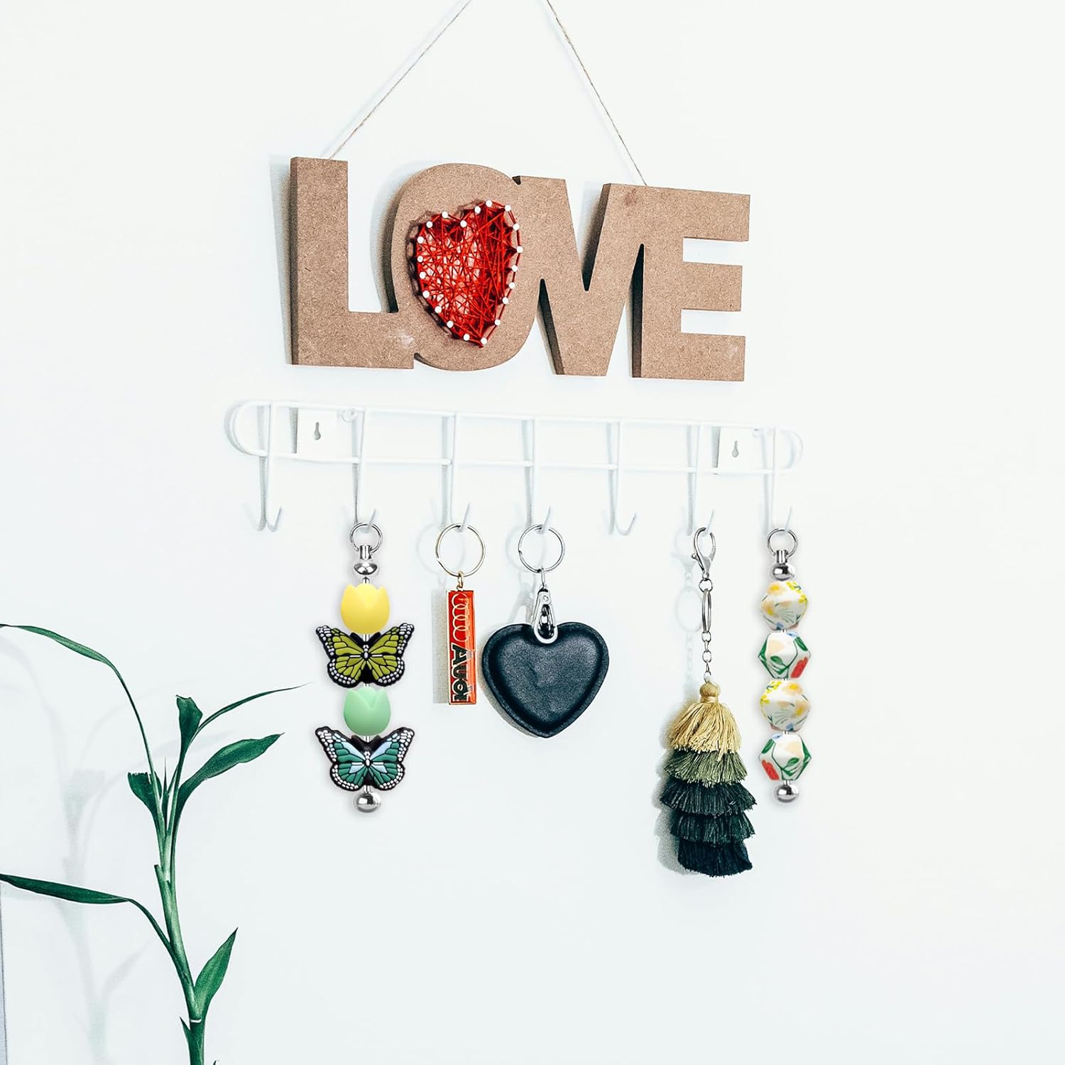 20 Pcs Beadable Keychain Bars, Blank Beadable Keychains, Beadable Keychain Making Kit, Silver Beaded Keychain Bars for DIY Projects Crafts Pendant Charms Supplies - Image 7