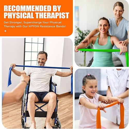 Miniatura 4 de Bandas de resistencia, bandas de ejercicio, bandas de terapia física para entrenamiento de fuerza, yoga, pilates, banda elástica de estiramiento con