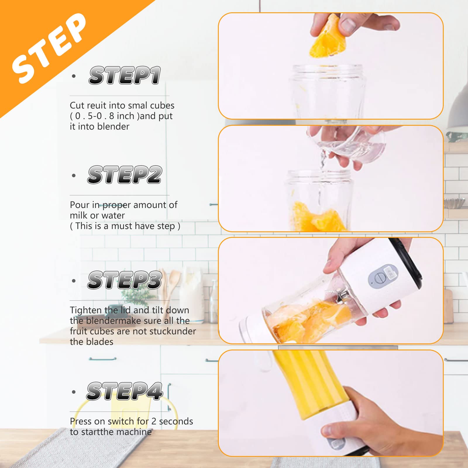 Persoonlijke blender voor shakes en smoothies, draagbare