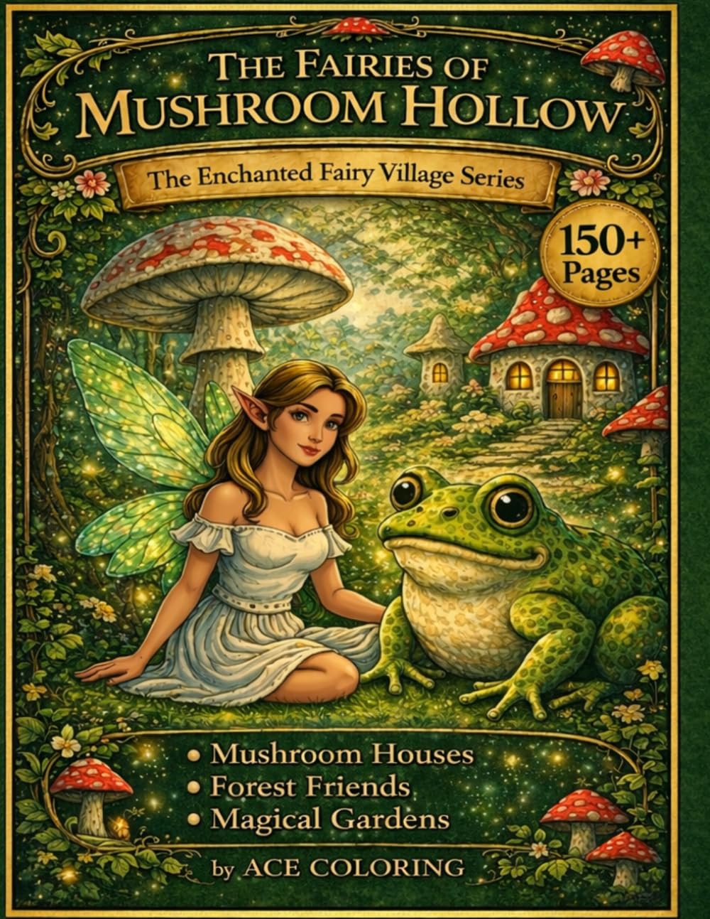 The Fairies of Mushroom Hollow: The Enchanted Fairy Villiage: Color Mushroom Houses, Forest Friends, and Magical Gardens (THE ENCHANTED FAIRY VILLAGE SERIES OF THE FAIRYLANDS)