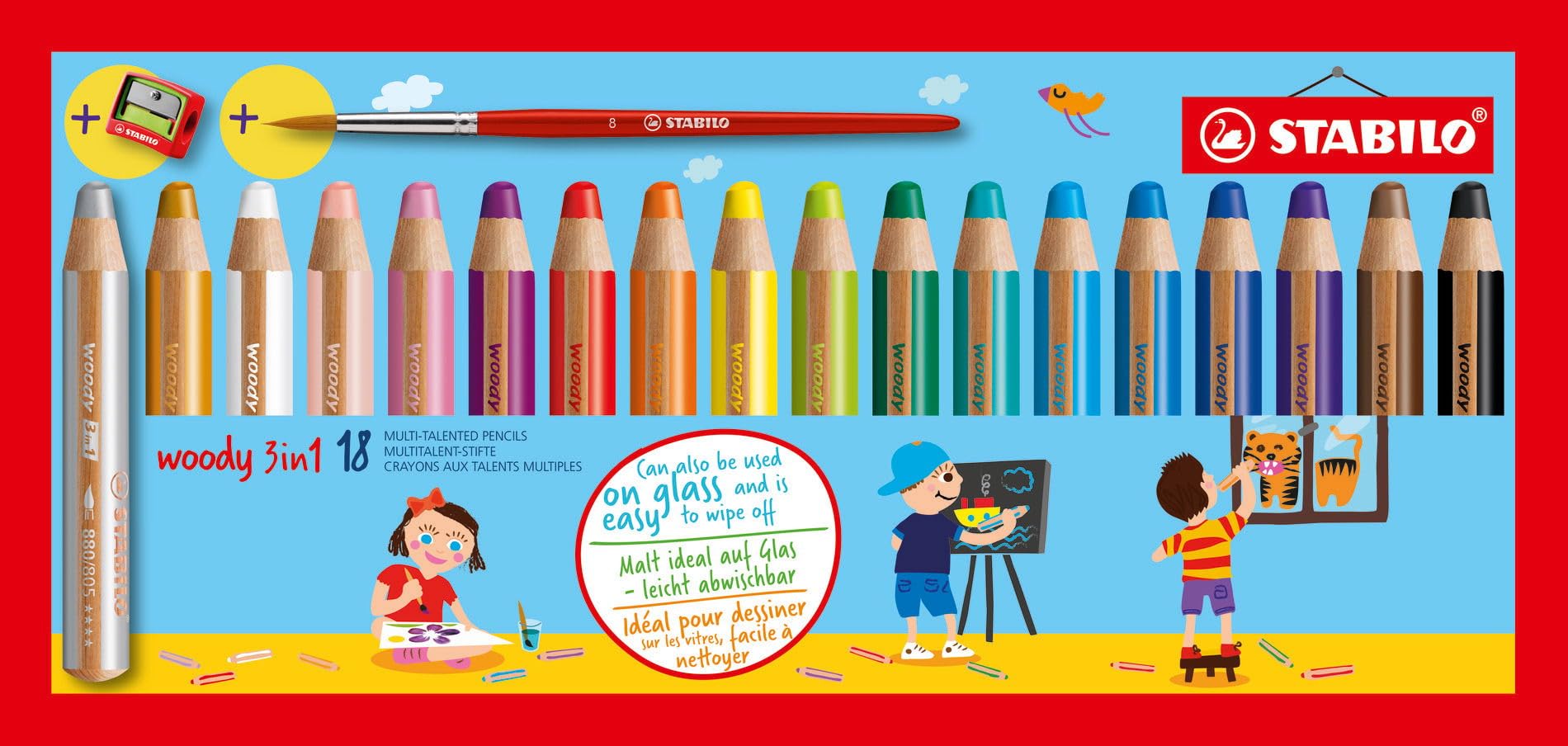 STABILO woody 3-in-1 Malsets für Kinder