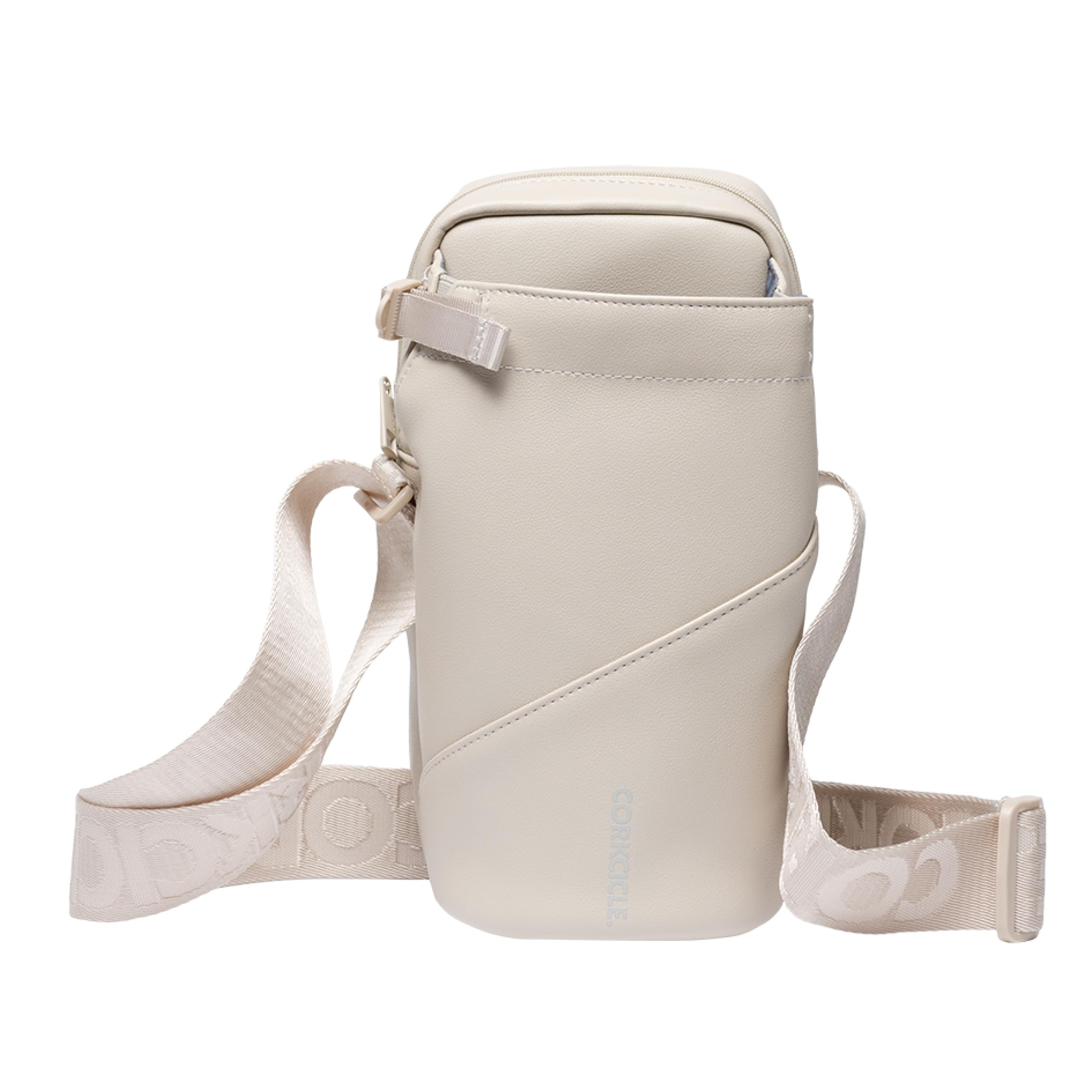 Corkcicle Latte Crossbody Wasserflaschen-Tragetasche, passend für 473 ml bis 1134 ml Becher – Wasserflaschenhalter mit Gurt und gepolsterter Innenseite hält Flasche, Karten, Handy, Schlüssel und mehr
