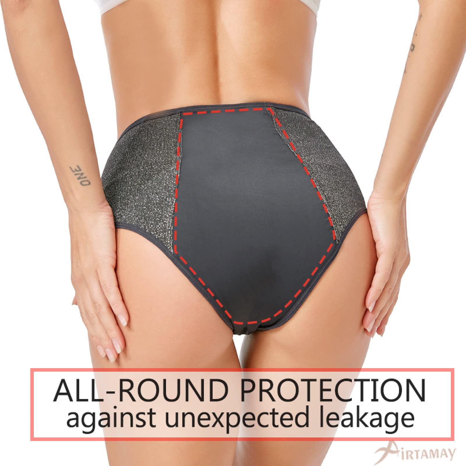 Bragas Mujer Algodon 2/4 Uds Ropa Interior fisiológica sin servilletas sanitarias de Cuatro Capas de Gran tamaño Pantalones Sanitarios menstruales para tía Femenina