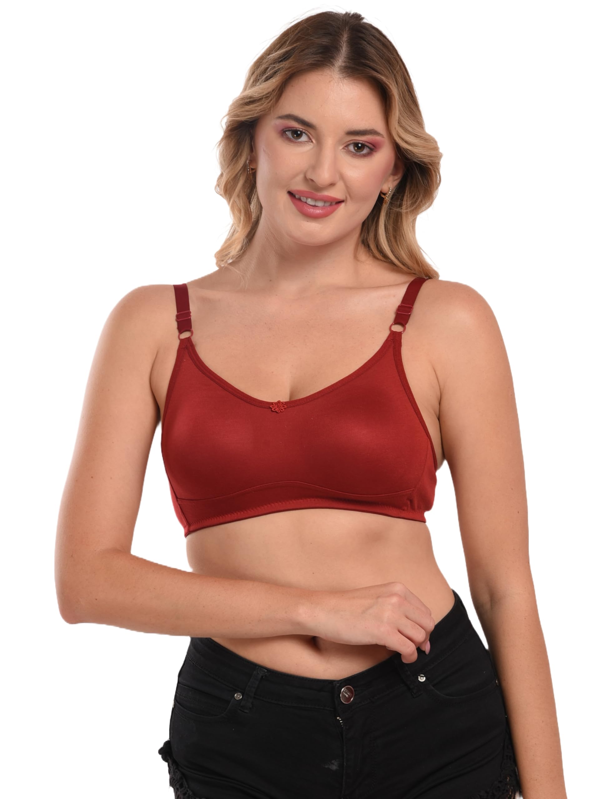 Vega - Wirefree Full Coverage Cotton Bra for Women-image-6