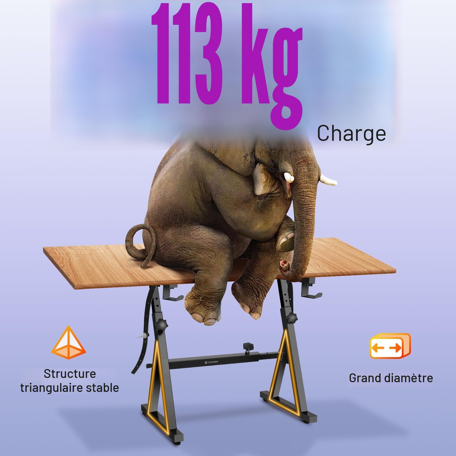 CAHAYA Support de clavier réglable amélioré, capacité de charge 113 kg : support de clavier 4 cm d'épaisseur double en Z, hauteur réglable longueur réglable pour piano numérique 61 76 88 touches