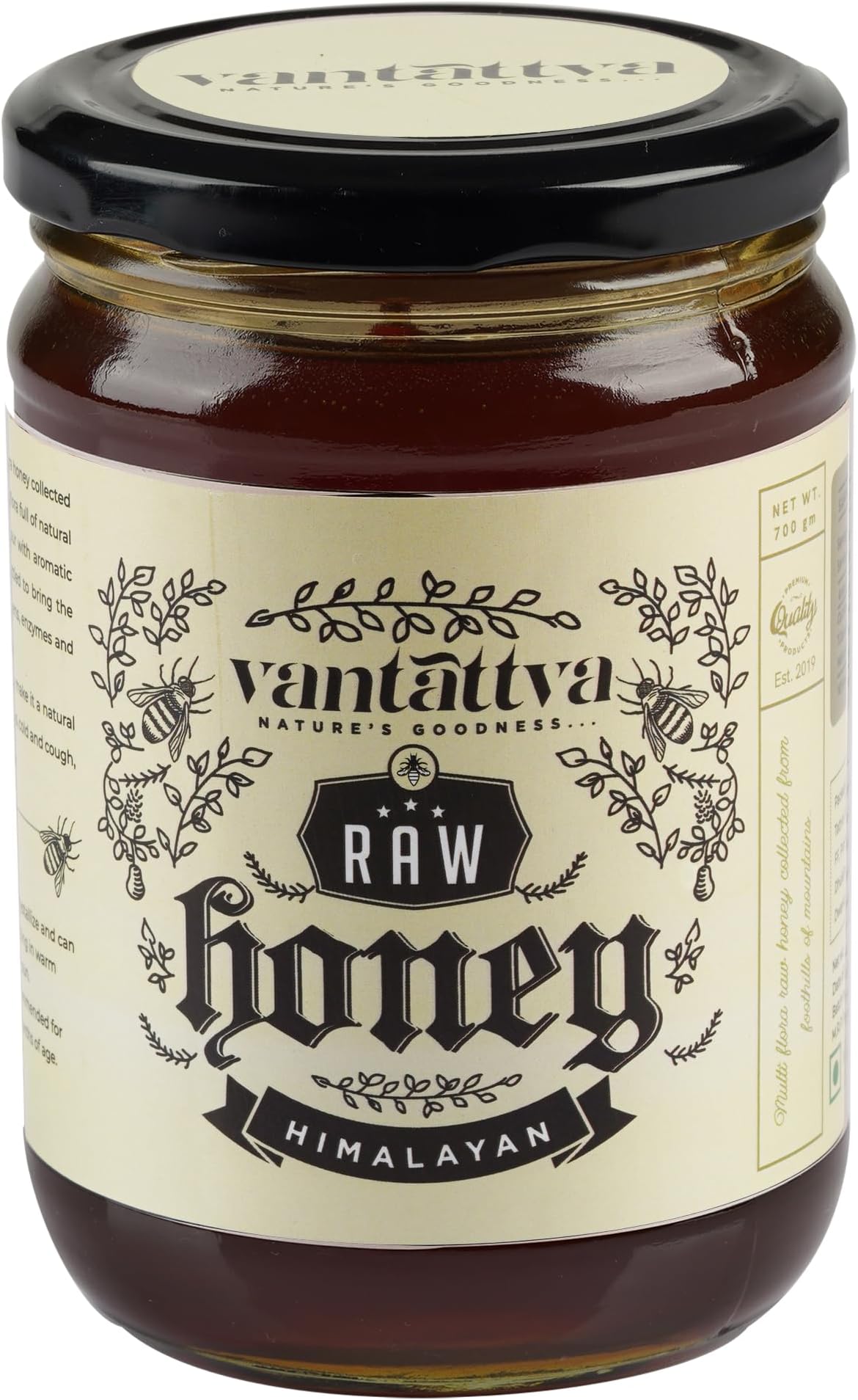 VANTATTVA-NATURE'S GOODNESS... NMR tested Pure Raw Honey -700 gm | Unprocessed Himalayan wild forest Honey | Natural & Original