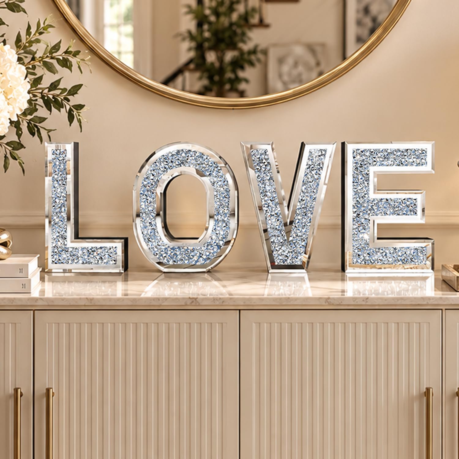 LOVE Mirror Wall Decor - Stunning 20" Letters -9 LOVE Mirror Wall Decor - Stunning 20" Letters -9