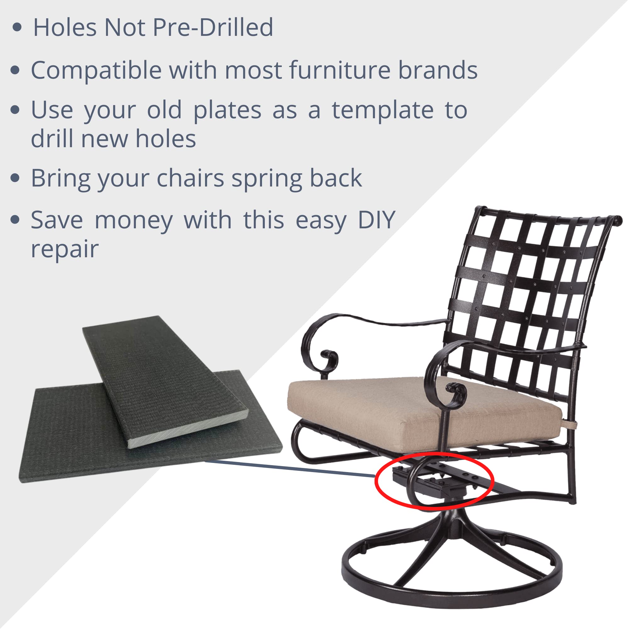 Buy Project Patio Rocker Chair Spring Plate Replacement Repair Part for