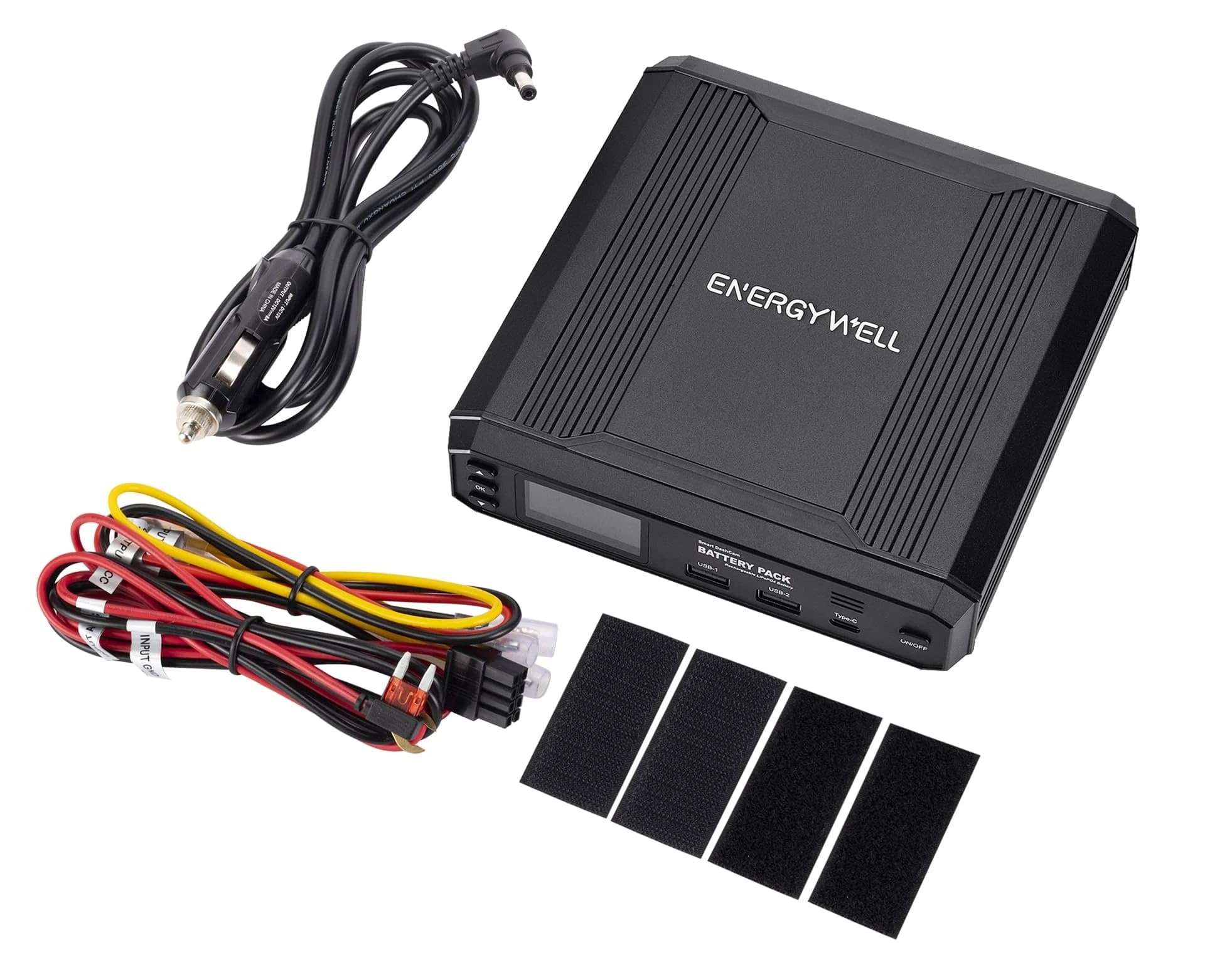 Batteria esterna EnergyWell P6 8000 mAh Dashcam USB x 2 USB C LCD Screen