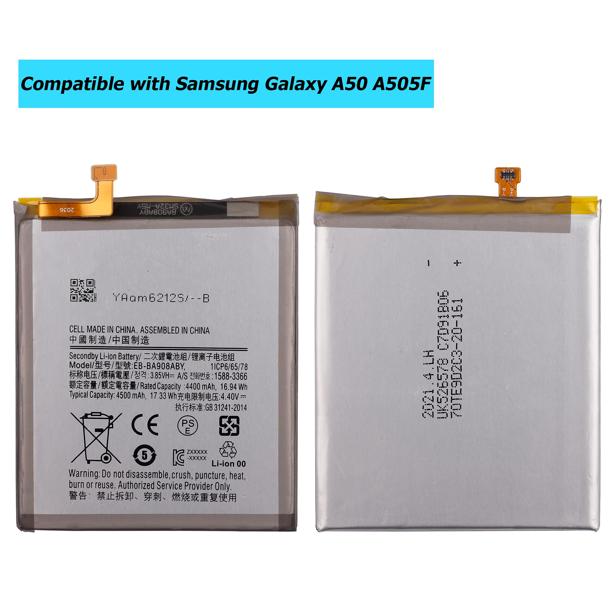 Vvsialeek EB-BA908ABY Replacement Battery Compatible with Samsung Galaxy A90 5G SM-A908B SM-A908N with Tools