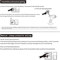 Vista 7 de GoolRC Transmisor y receptor RC GA-4H-TX, transmisor de control remoto de 2.4 GHz con receptor de 4 canales Combo para 1/8 1/10 1/16 1/32 RC coche