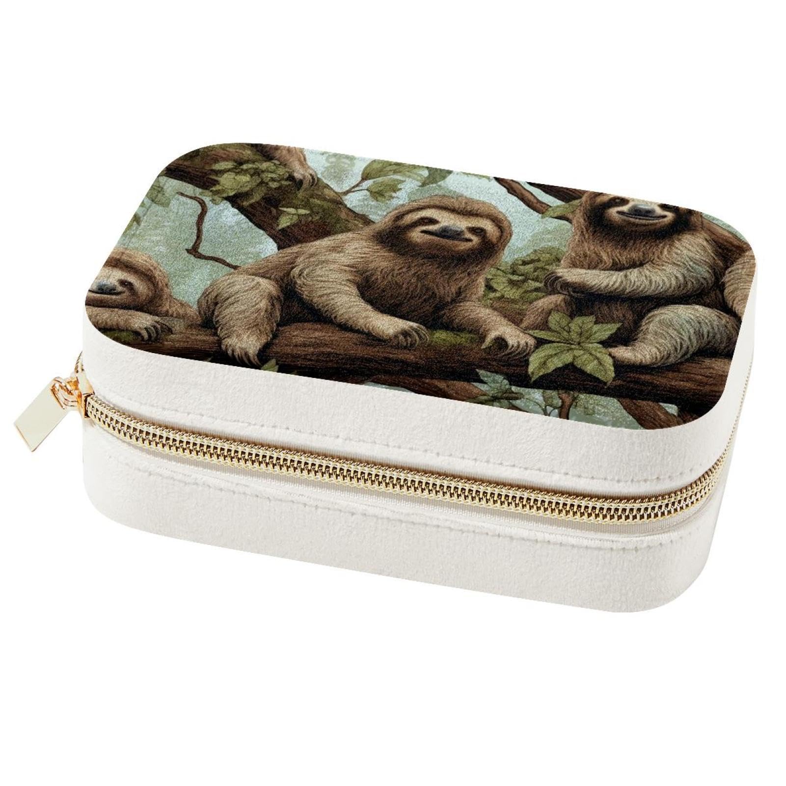 Boîte à bijoux compacte Happy Sloth D écrin de rangement pour bagues