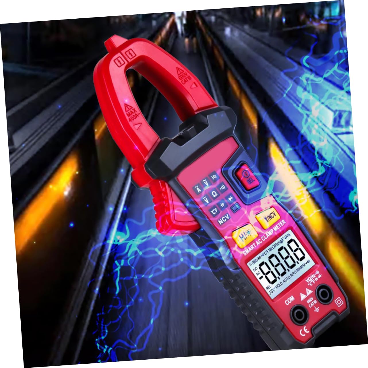 NUOBESTY Professional Digital Clamp Ac Dc Voltage Tester Electrical Multimeter with Auto Ranging for Equipment Maintenance and Voltage Detection