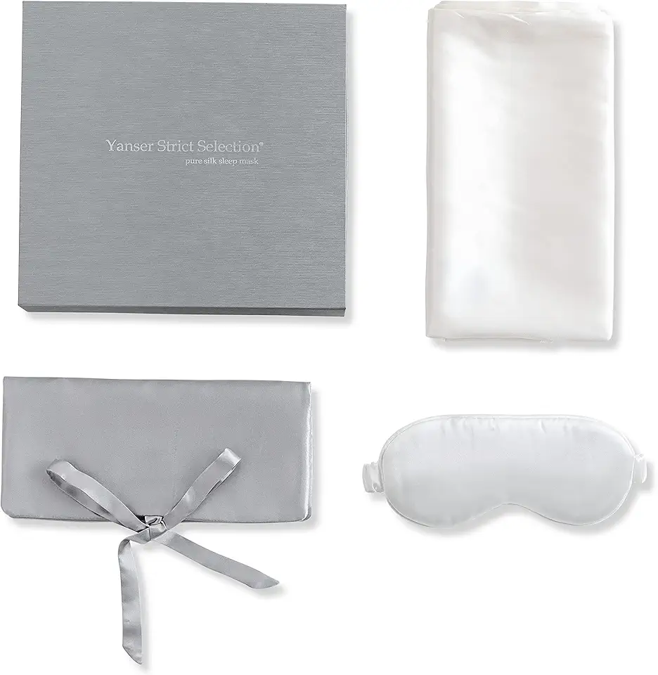 Fronha de seda para cabelo e pele 100% 22 capas de almofada de seda Momme Mulberry - 50 x 76 cm fronha de seda para acne com máscara de seda para dormir - Pacote de presente