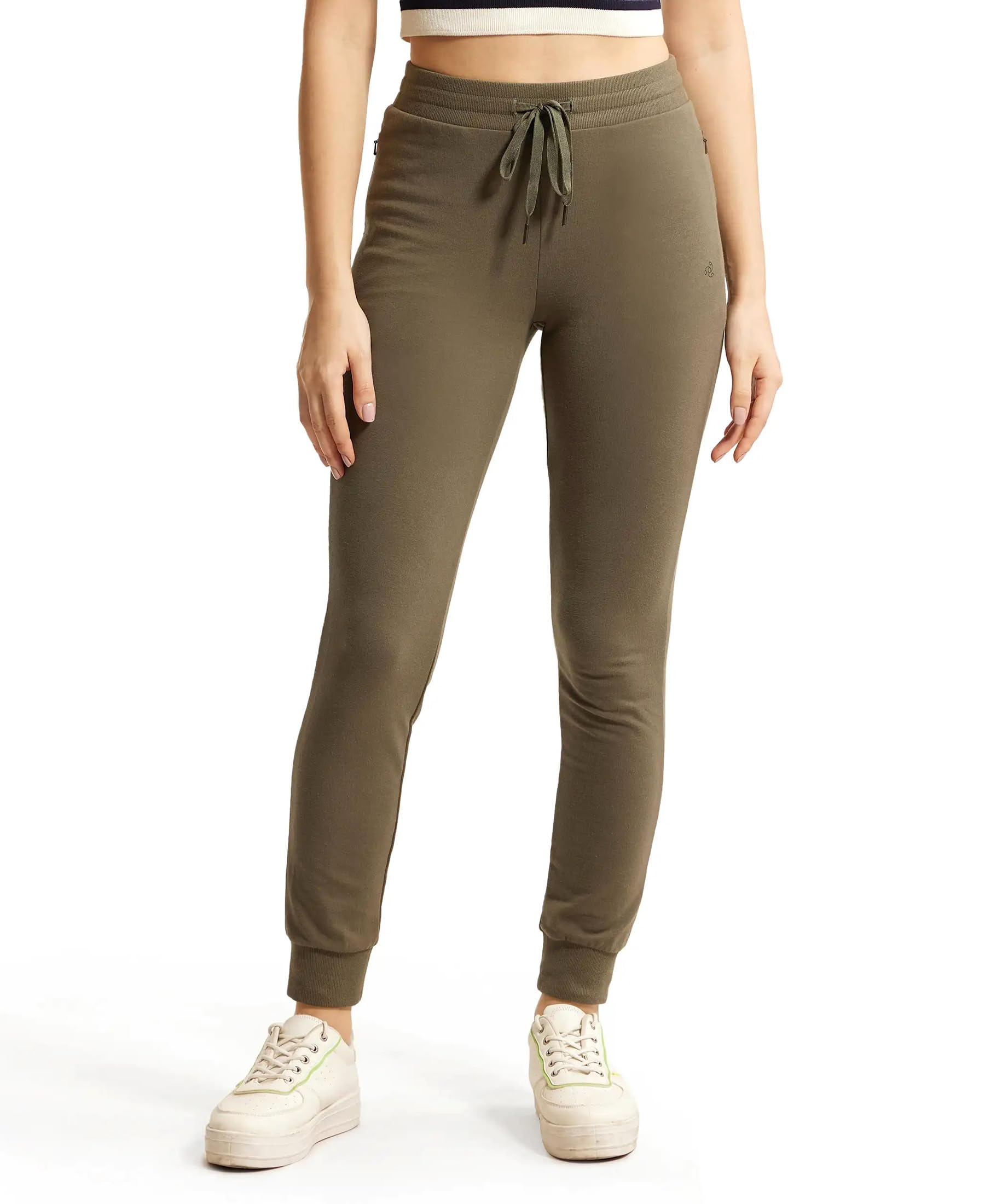 jockey 1323 Women's Super Combed Cotton Elastane French Terry Slim Fit Joggers with Zipper Pockets-picture-42