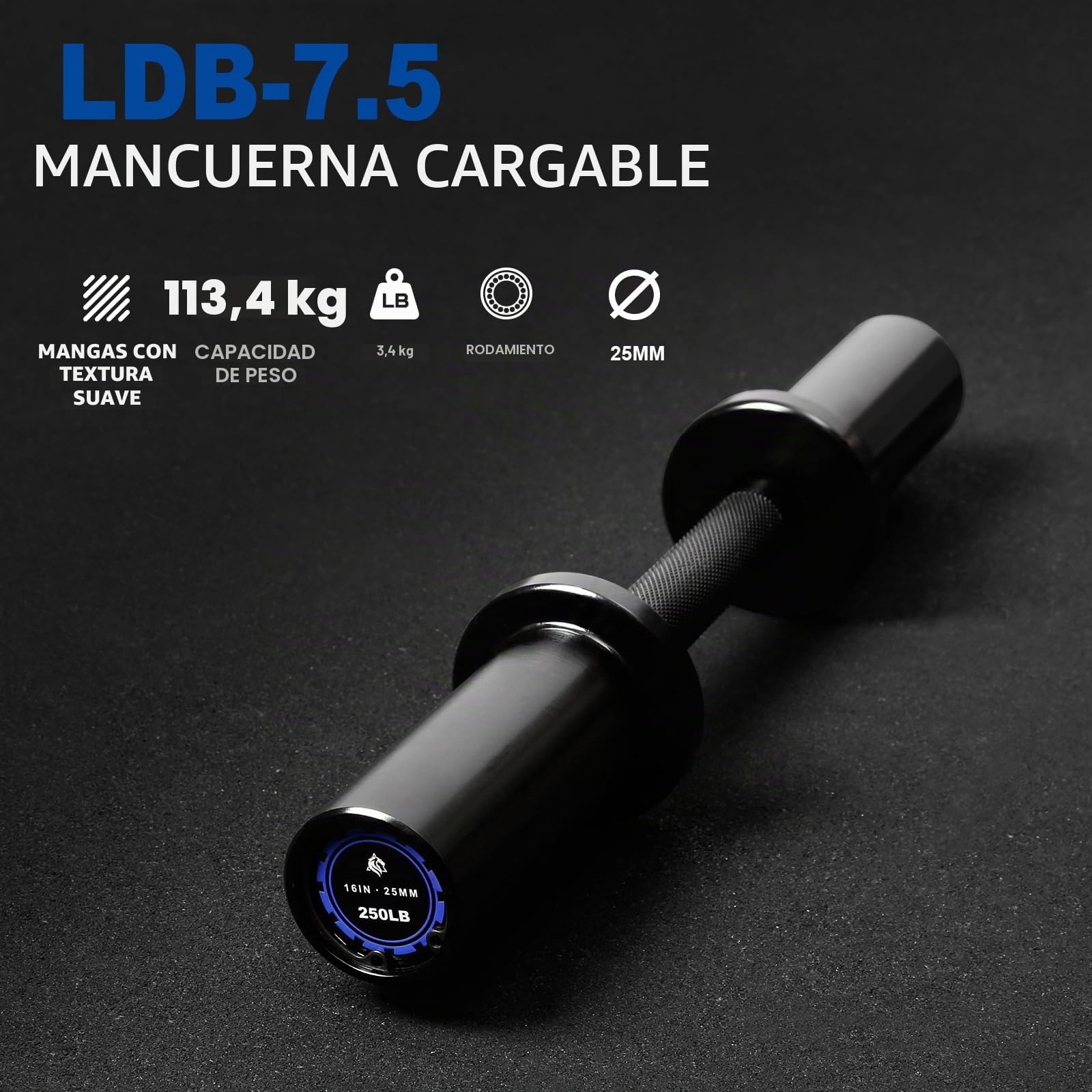 LIONSCOOL Pares de mancuernas cargables de 40.6 cm/50.8 cm en grado comercial, barra de mancuernas olímpicas resistentes para entrenamiento de fuerza, compatible con placas estándar de 2 pulgadas, 4