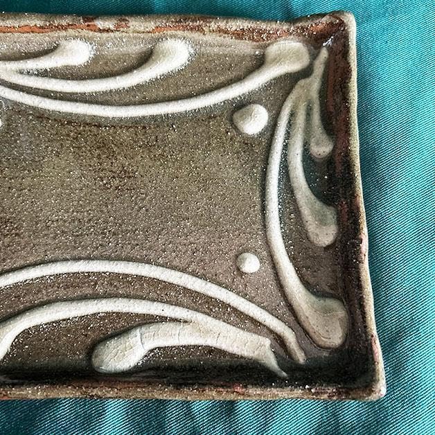 Okinawa Yachimun Square Plate, Itchin, North Kiln