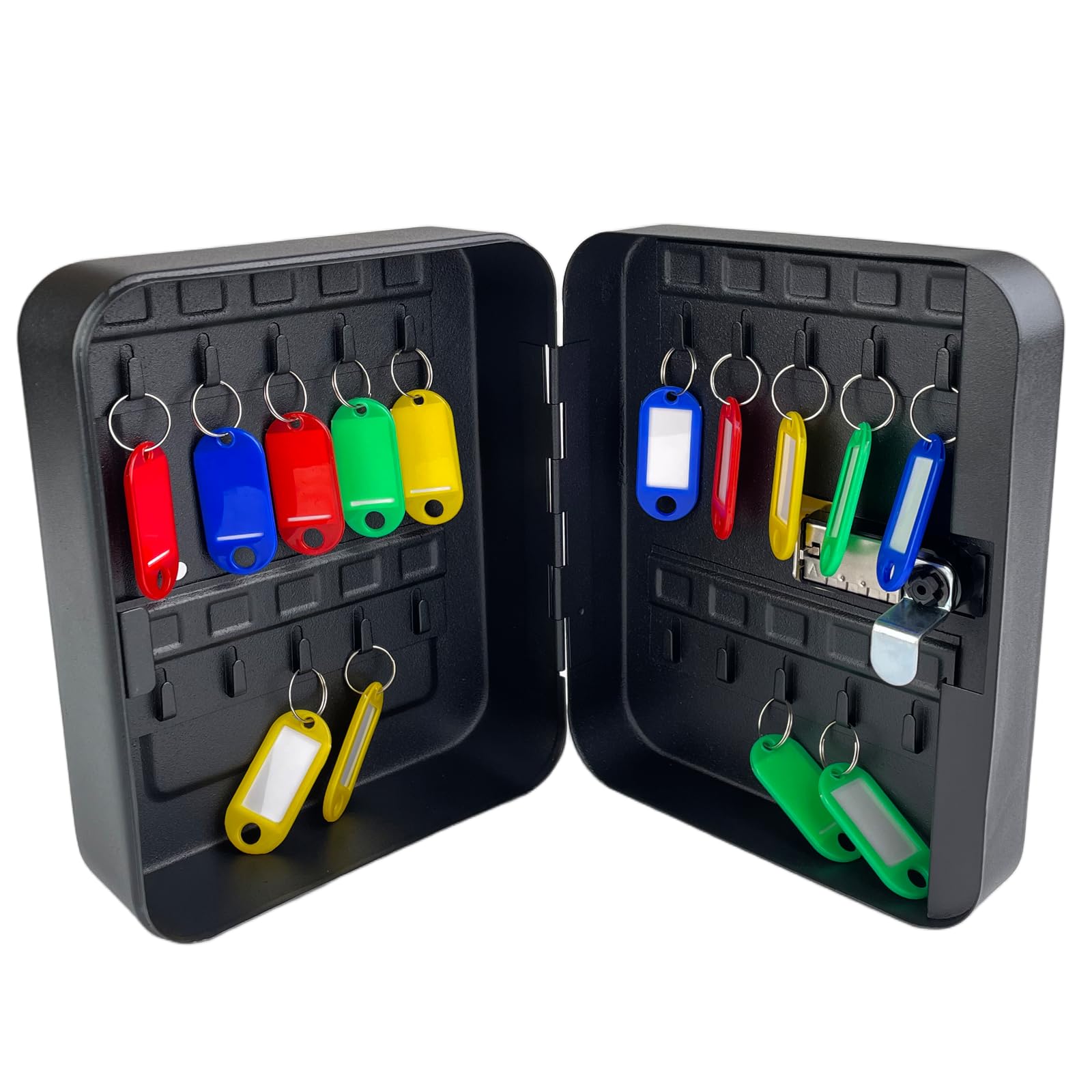 Caja de Seguridad para Llaves, Robusta de Metal, Caja Seguridad Llaves, 20 Dígitos Cerradura Combinación Cerradura Seguro Caja para Llave para Oficina, Casa, Garaje, Escuela, Negro