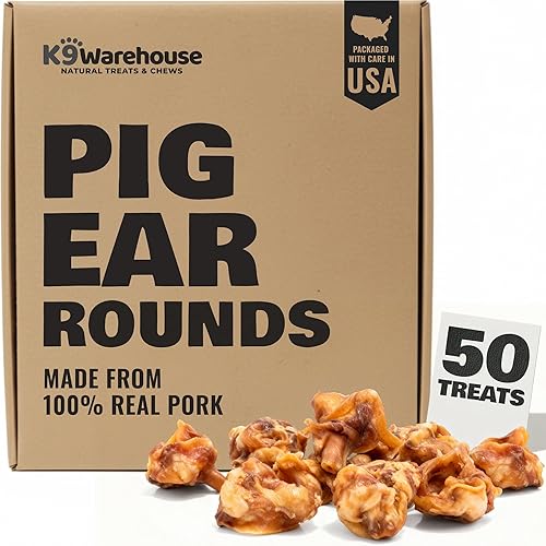 Miniatura 10 de K9warehouse Orejas de cerdo para perros, a granel natural, tiras de orejas 100% de cerdo para perros, alternativa a los masticables de cuero crudo