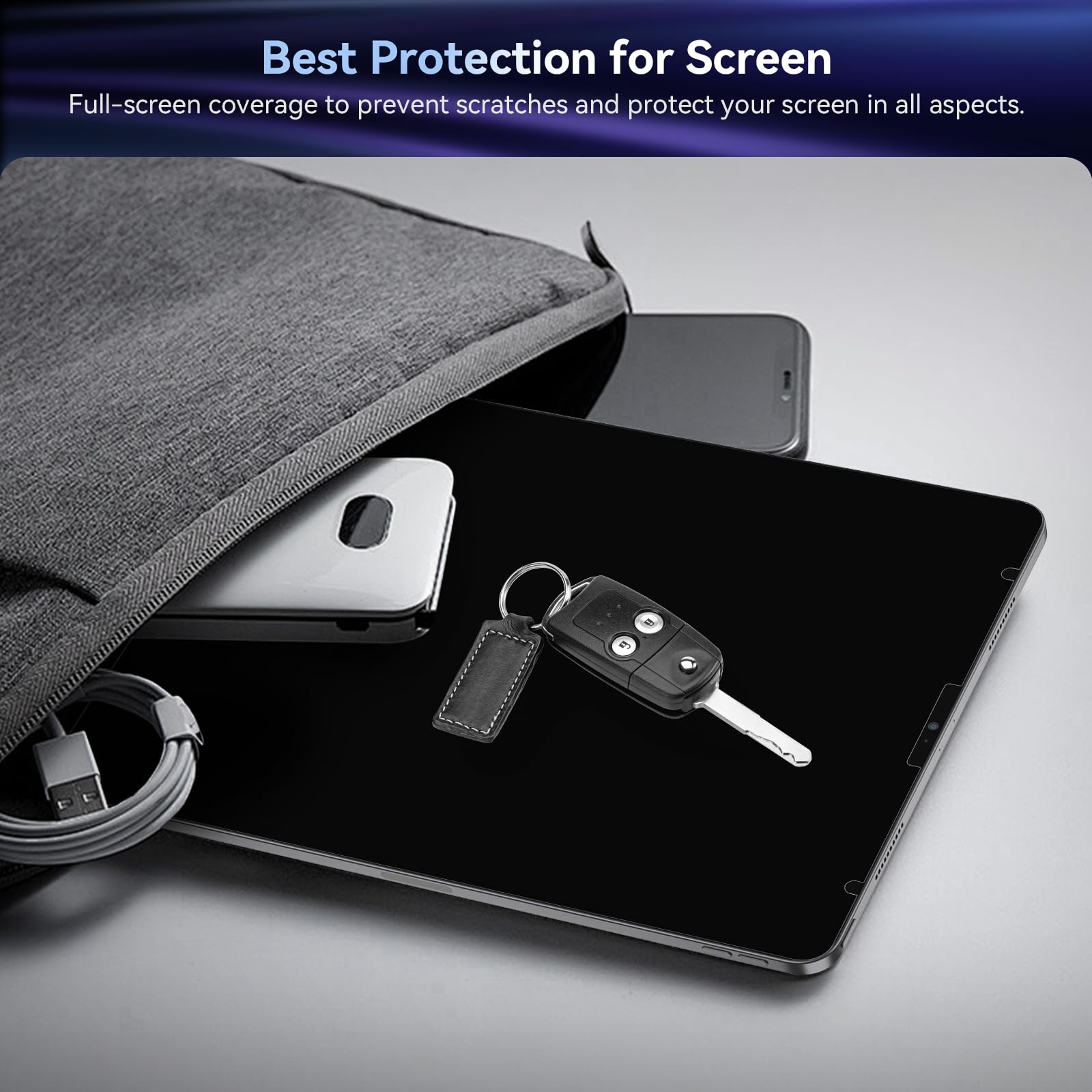 Protescreen Schermo anti-spia per iPad Pro 11 (2022/21/20/18)/ iPad Air 5 & Air 4 (10,9 pollici), protezione schermo anti spia luce blu, alta sensibilità senza bolle