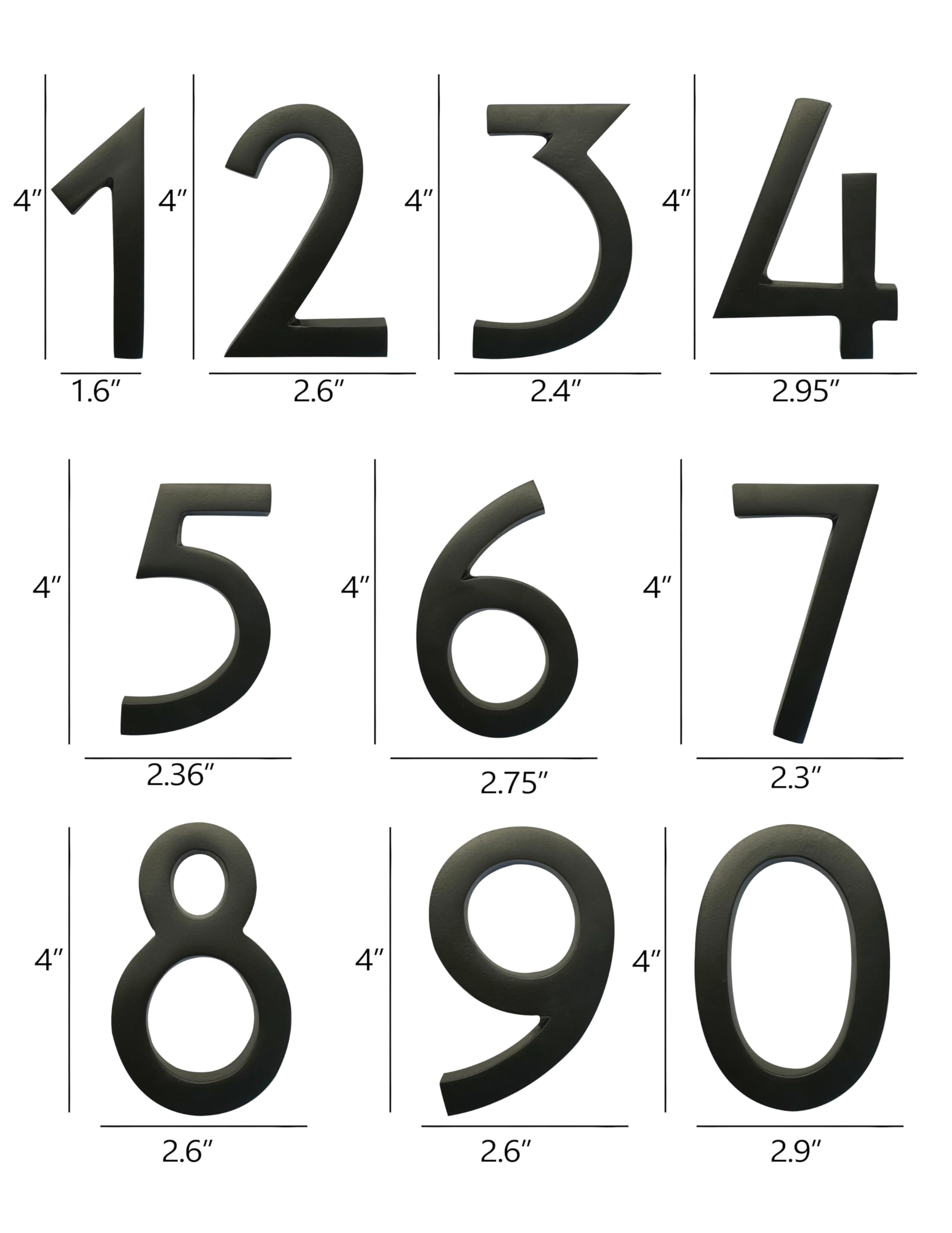Snapklik.com : NACH Self Adhesive House Numbers For Outside, 4 Inch ...