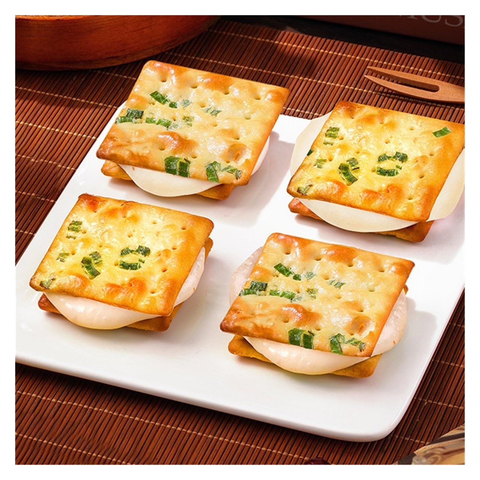 105g De Turrón De Galletas De Nube Flotante Con Sabor A Leche, Pastelería Crujiente Y Cremosa(4pcs)