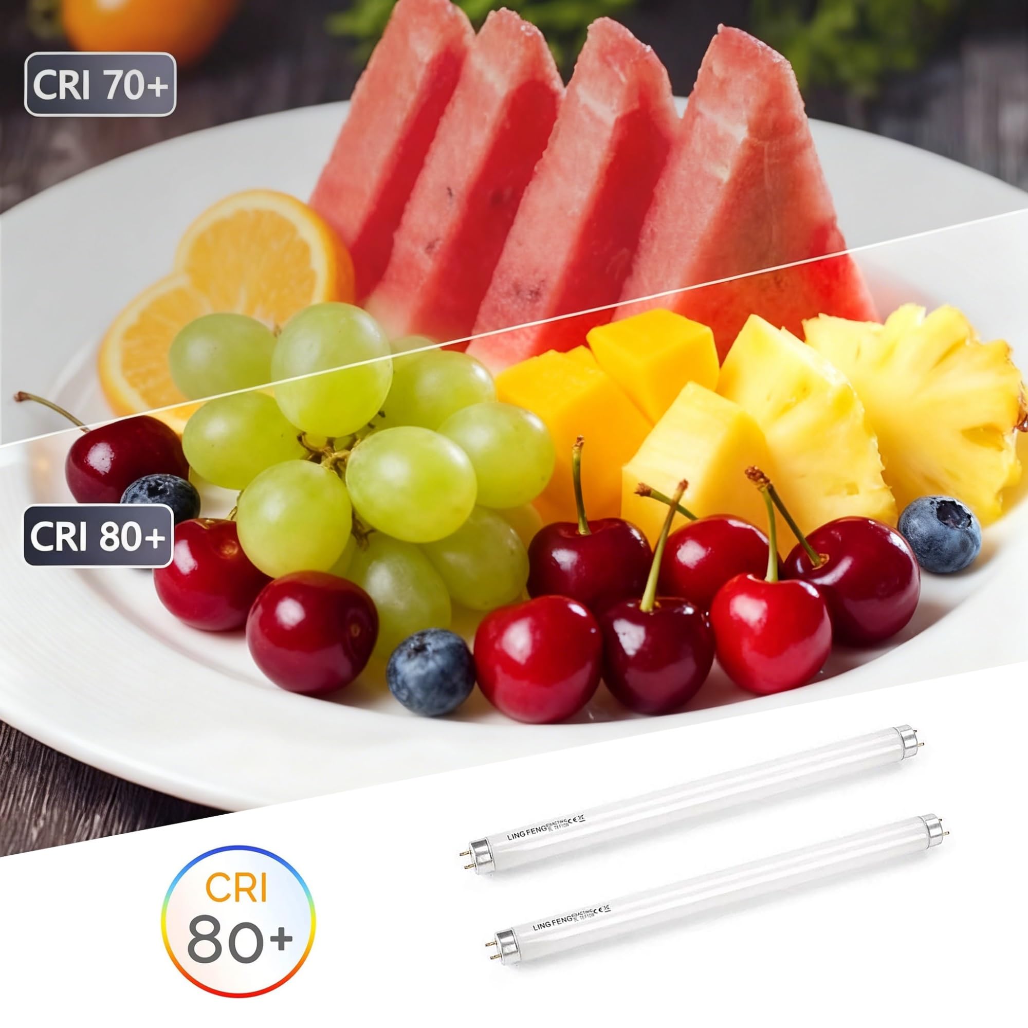 generico 2 Pezzi T8 Tubi Fluorescenti Da 600mm 18W, Attacco G13, T8 Bianco Freddo 6500K, Luce a Basso Consumo Energetico, Luce Di Emergenza a Risparmio Energetico, per Cucina, Bagno, Armadio, Garage