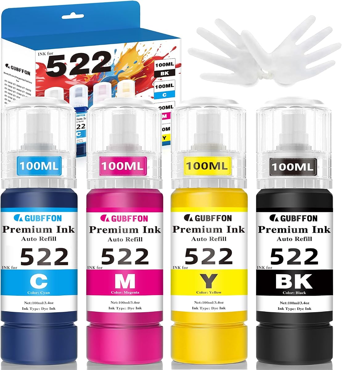 400mL 522 Ink Refill Bottles