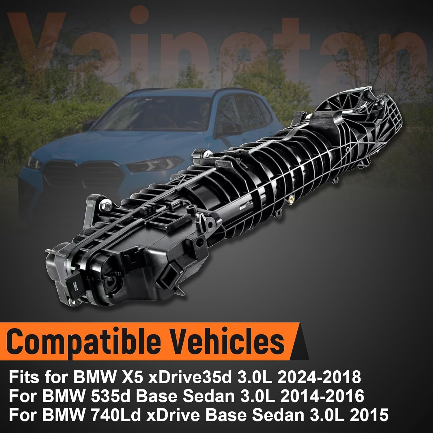 11617811909 Intake Manifold Assembly Fits for BMW X5 535d 535d xDrive 3.0L 2014-2018 | 6 SERIES F12 F13 F06 | 7 SERIES F01 F02 F03 F04 Engine N57D30