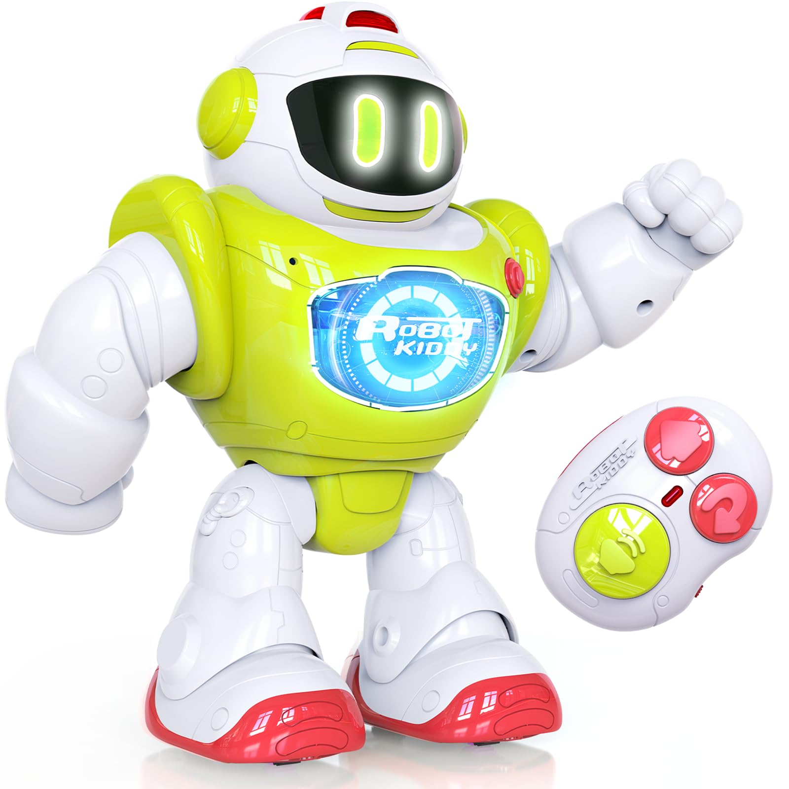 Juguetes de aprendizaje para bebé, actividad para caminar, robot de control remoto con música, sonidos, luz interactiva, juguete para niños pequeños de 1, 2, 3 años, regalo de cumpleaños