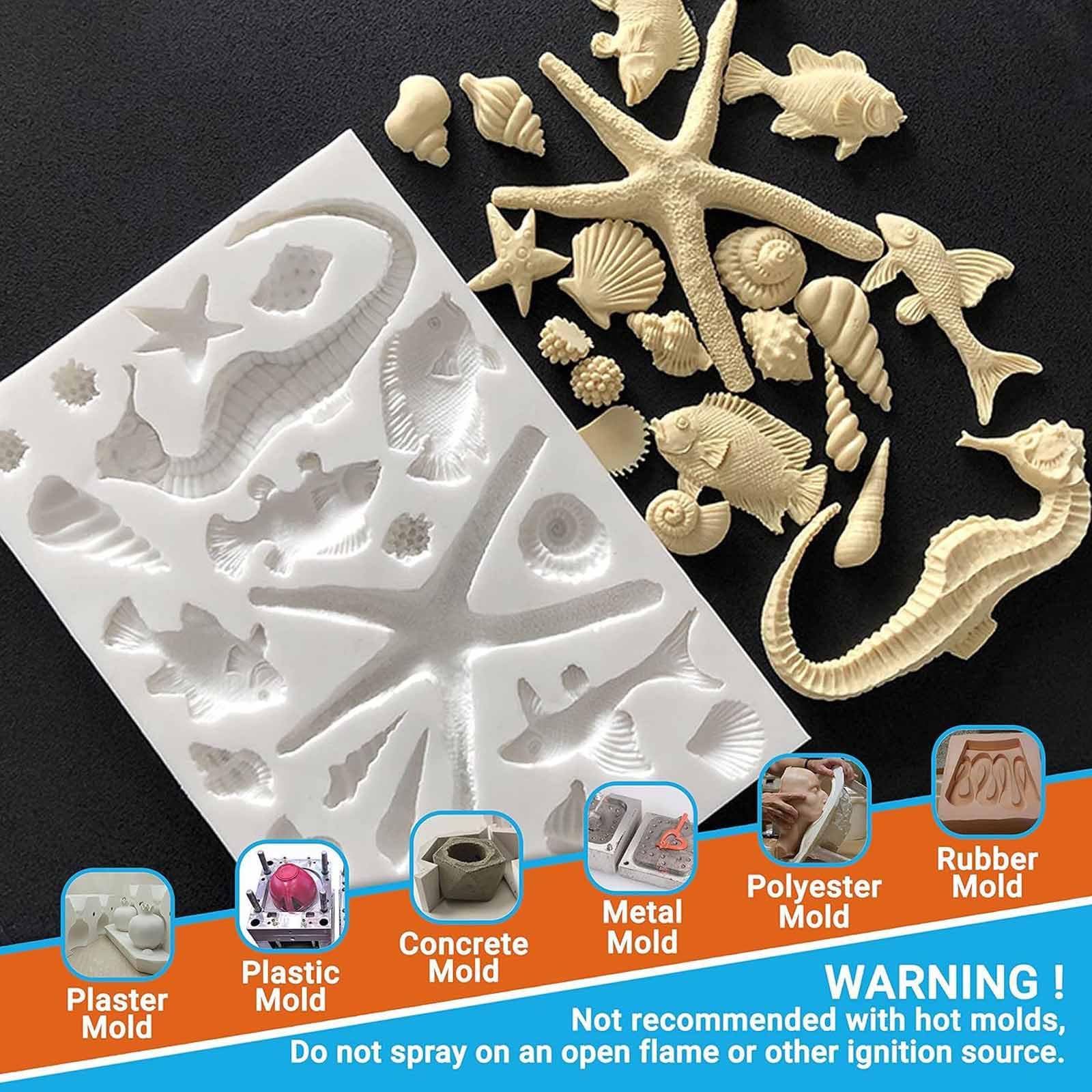 Spray di rilascio dello stampo epossidico con pennello, agente di rilascio del silicone ad asciugatura rapida per resina, candela, sapone, colata di cemento e gesso, lubrificante (7PCS)