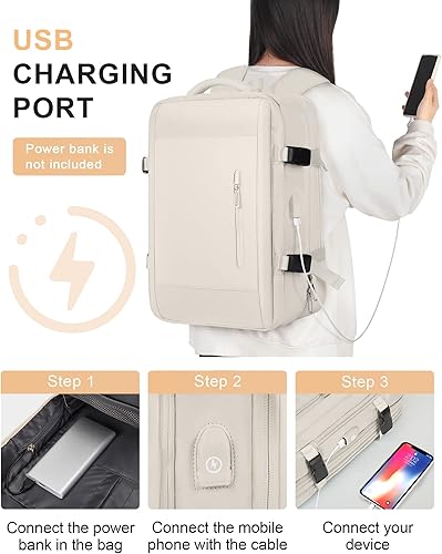 Miniatura 2 de Mochila de viaje grande para mujer, mochila de transporte, mochila de senderismo, mochila impermeable para deportes, escuela, portátil, mochila,