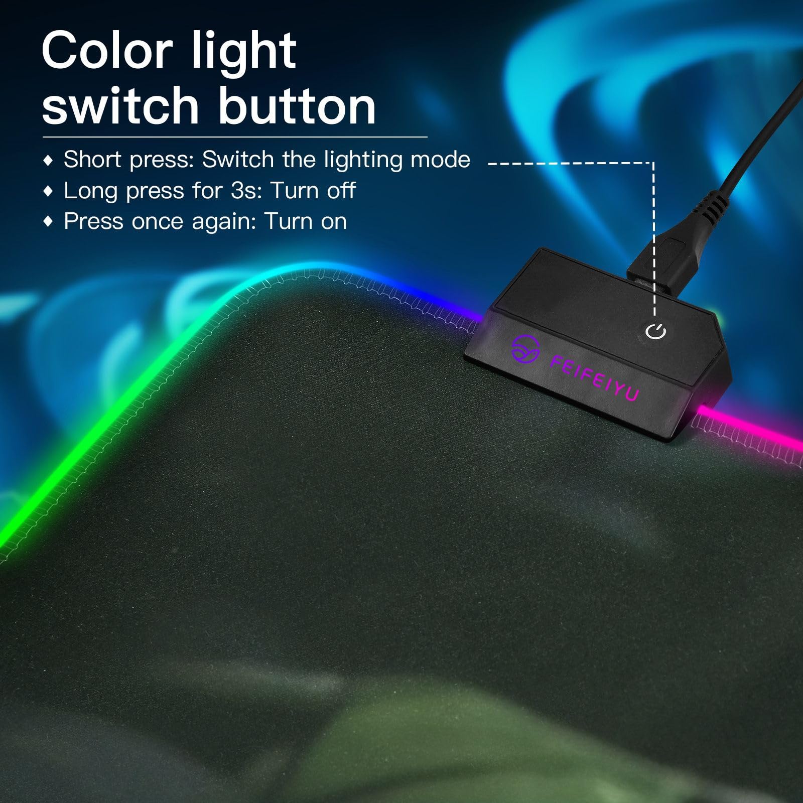 Amazon.com: NFMILI Black Panther Wild RGB Mousepad Led Mouse Pad