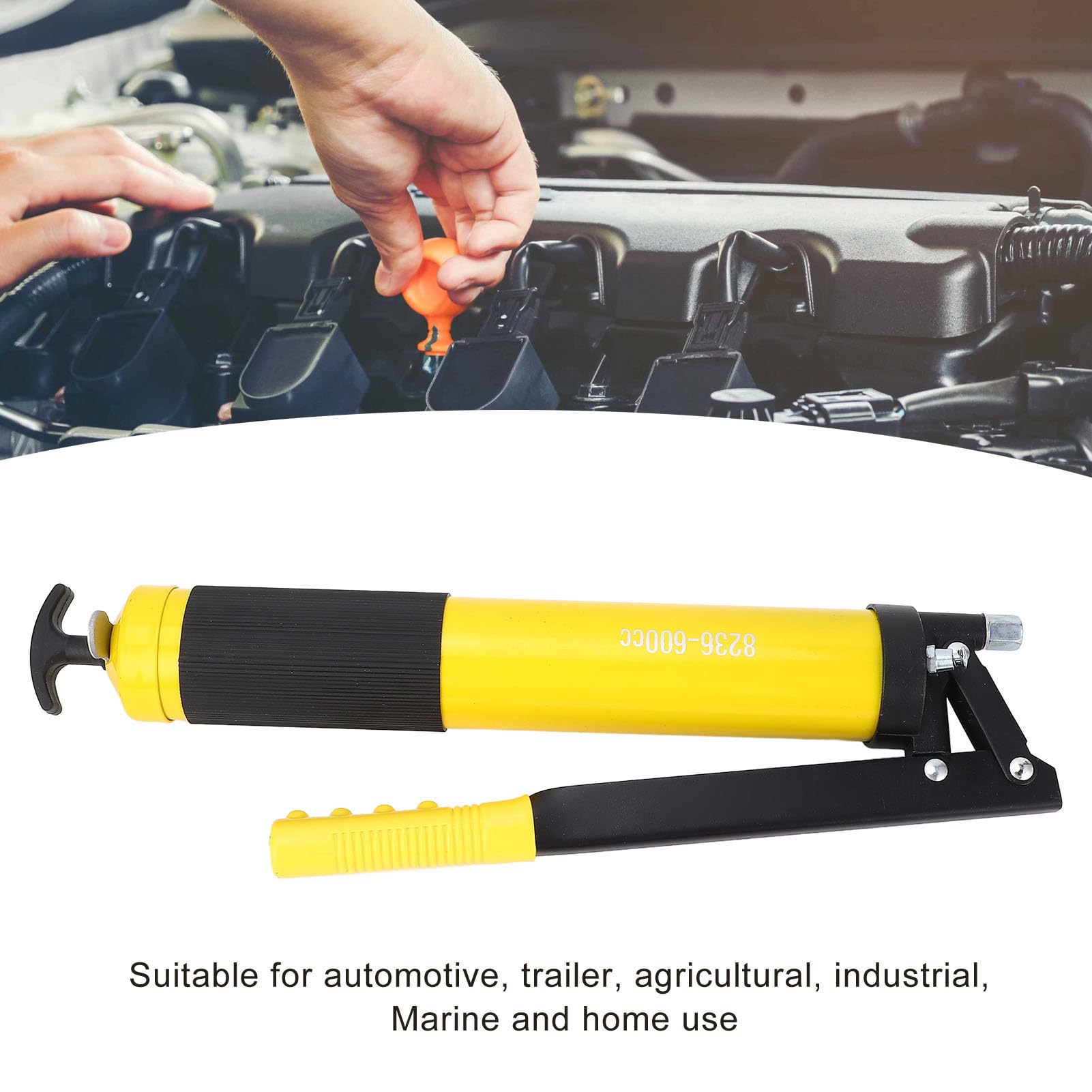 Herramienta de engrase manual de acción de palanca de trabajo para automoción, industrial, marino y agrícola, herramienta de alivio de grasa agrícola, marina, precisa (palanca única)
