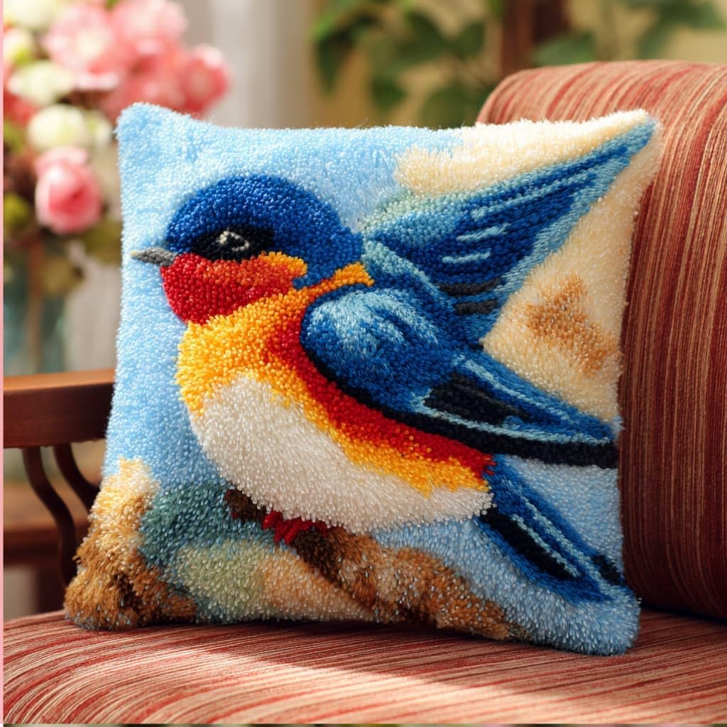 kitphoenix Latch Hook Embroidery Kits Bird 43Cmx43Cm