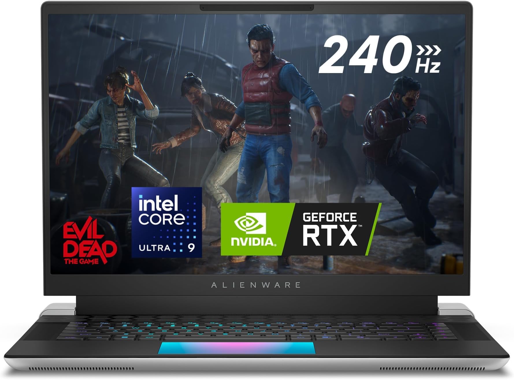 New Alien.ware X16 R2 Gaming Laptop - 16" QHD+ 240Hz 3ms Display, Inte.l Core Ultra 9-185H, 32GB DDR5 RAM, 1TB SSD, GeForce RTX 4080 12GB, Win 11, AlienFX lighting, Onsite Service - Lunar Silver