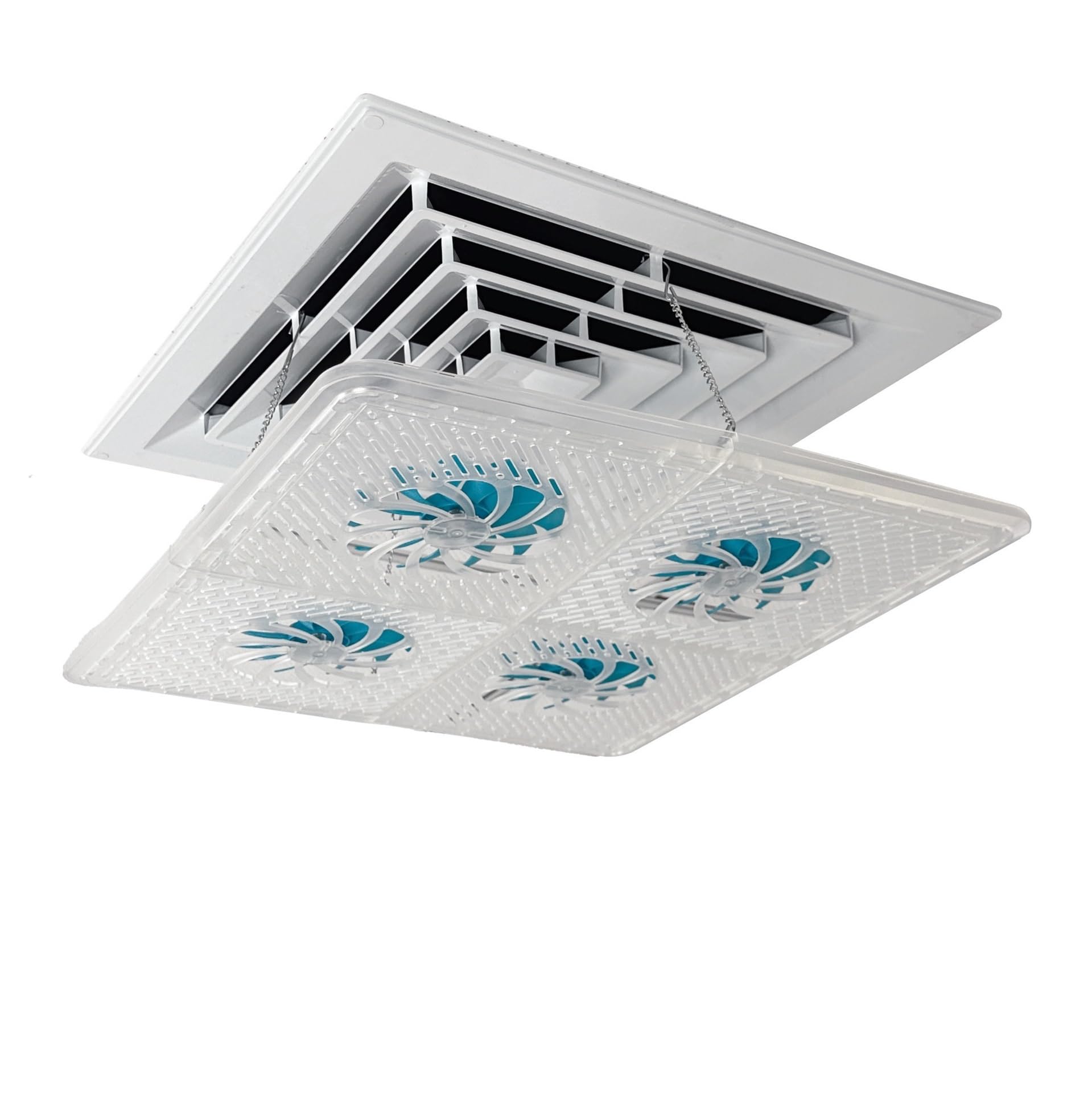 JUSKAQZYI Air Deflectors for Ceiling Vents Square AC Air Vent Deflector Adjustable Angle and Length