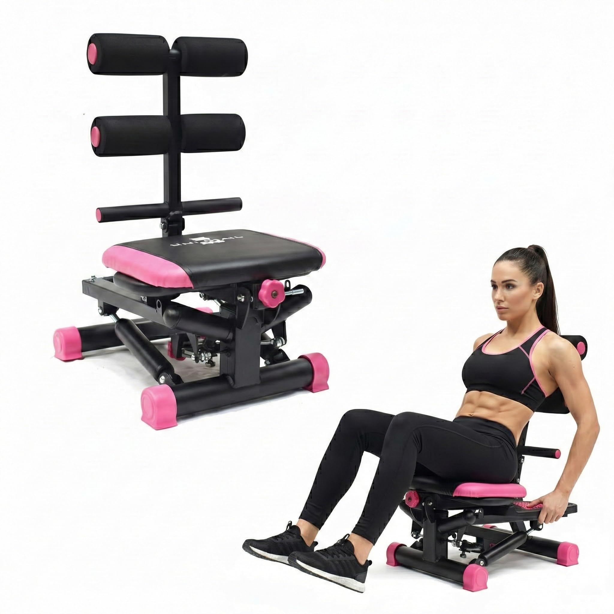 TAITHI Core & Abdominal Trainer Machine, Foldable Ab Workout Equipment for Home Gym, Adjustable Resistance Fitness Cruncher for Full Body Workout, Targeted Muscle Training, Supports 120kg-image-39