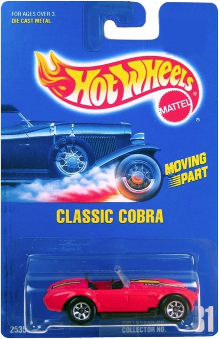 Hot Wheels 1991-31 Classic Cobra All Blue Card 1:64 Scale