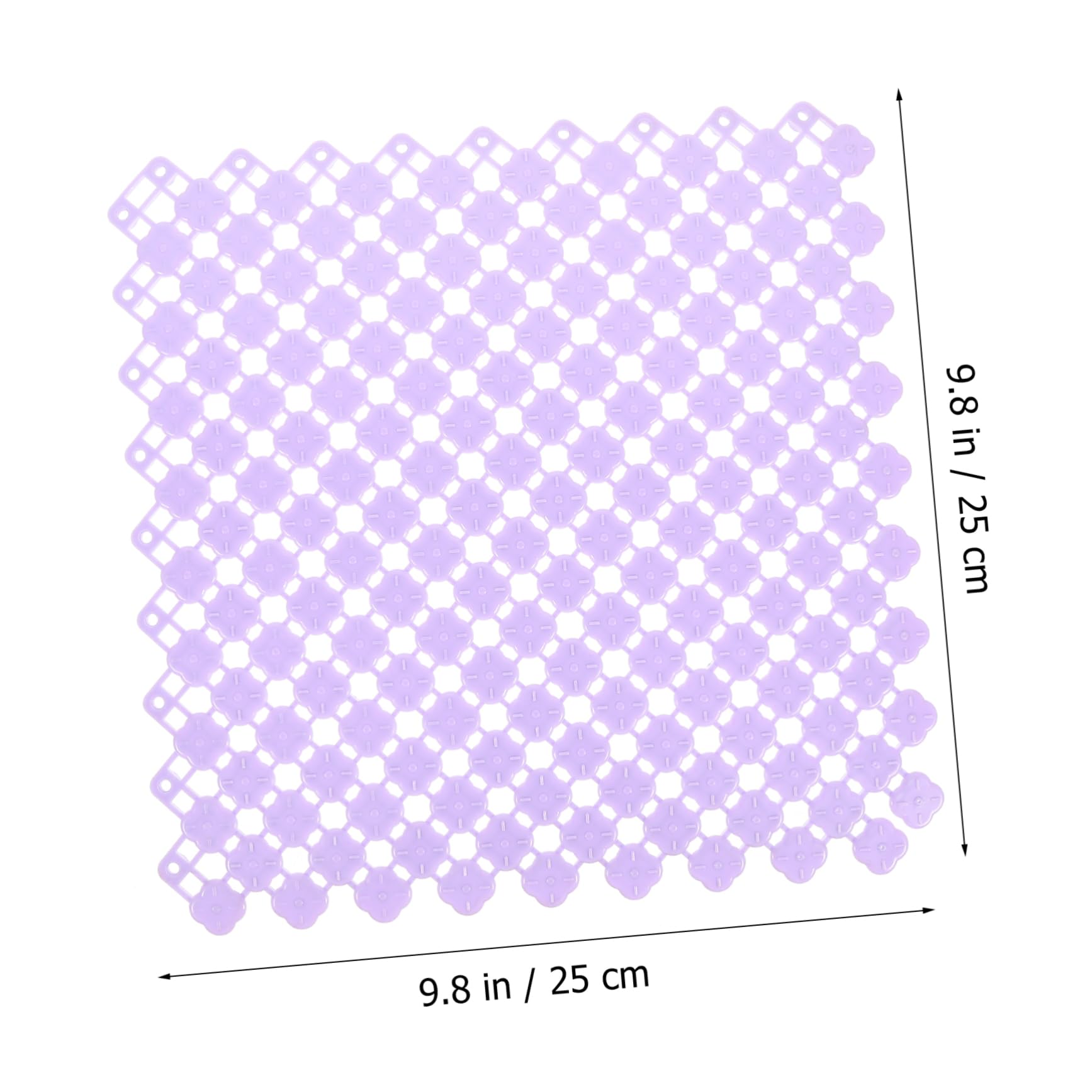 BESPORTBLE 4pcs Splicing Floor Mat Rabbit Cage Mats for Small Pets - Purple -Skid Floor Cushions Drainage Mat Home Décor Hamster Cage Mat Dog Pee Tray Poop Plastic Shower Mat Stitching