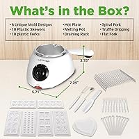 Vista 7 de NutriChef Olla eléctrica para fondue Calentador de chocolate de 25 W Capacidad de 8.8 onzas Función de inmersión para mantener caliente y olla